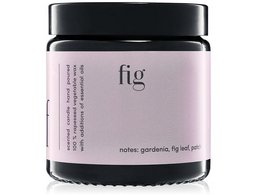 A round, tall candle made from 100% natural rapeseed wax with a fig scent.