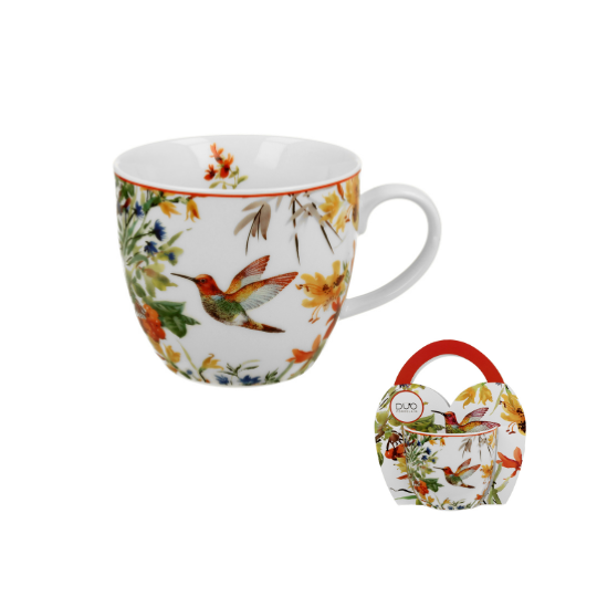 DUO FLOWERS Mug 460ml, LINNEA, in a paper sleeve gift packaging