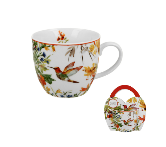 DUO FLOWERS Mug 460ml, LINNEA, in a paper sleeve gift packaging