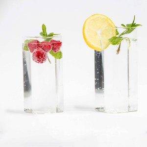 Angular glasses set (2 pieces) | High quality & stylish | For hot and cold drinks