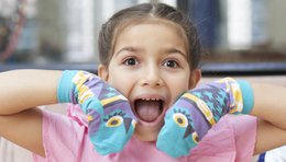 Witch sock puppet children's sock
