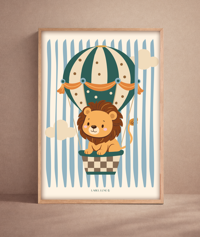 Póster habitación infantil - León Lola