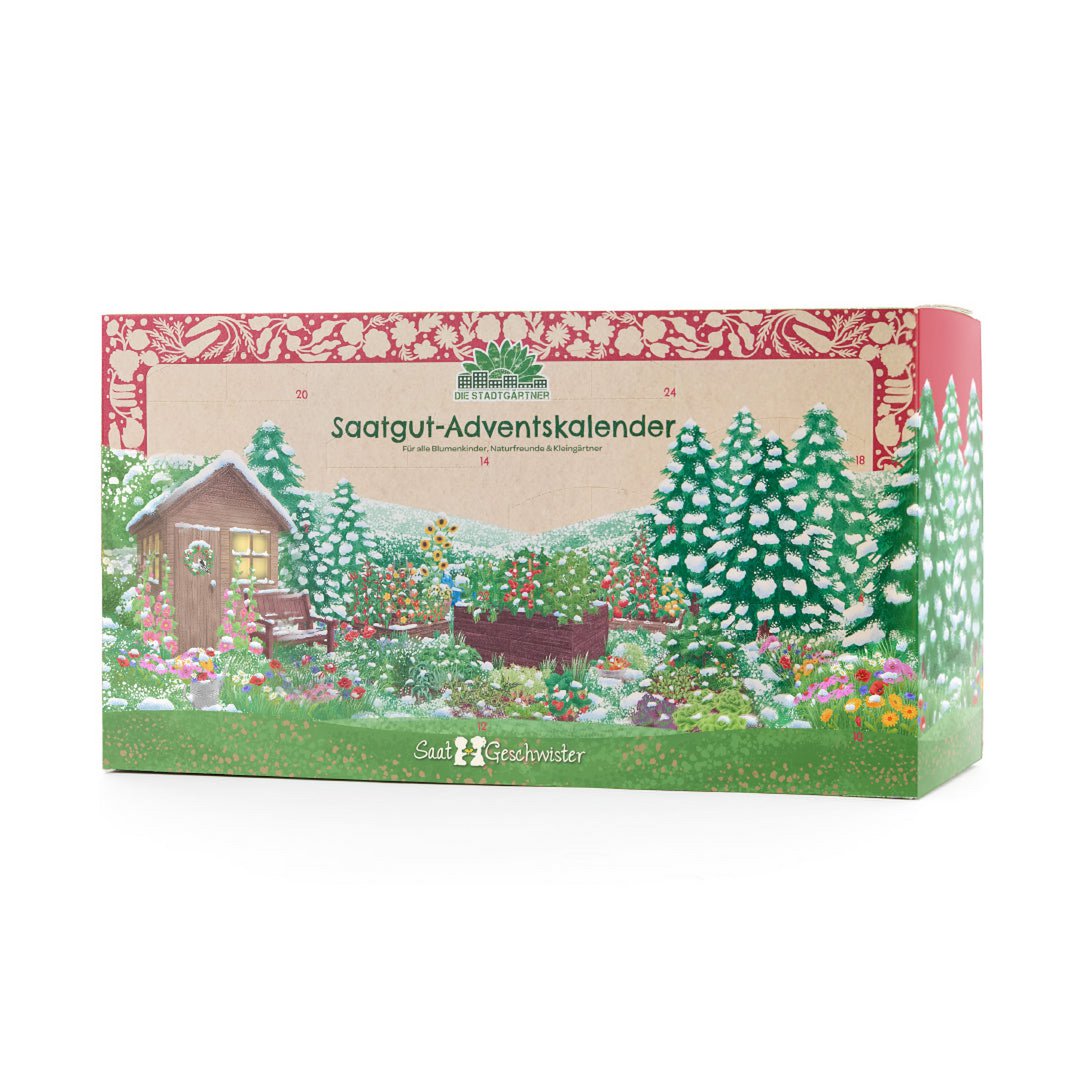 Saatgut-Adventskalender mit Türchen