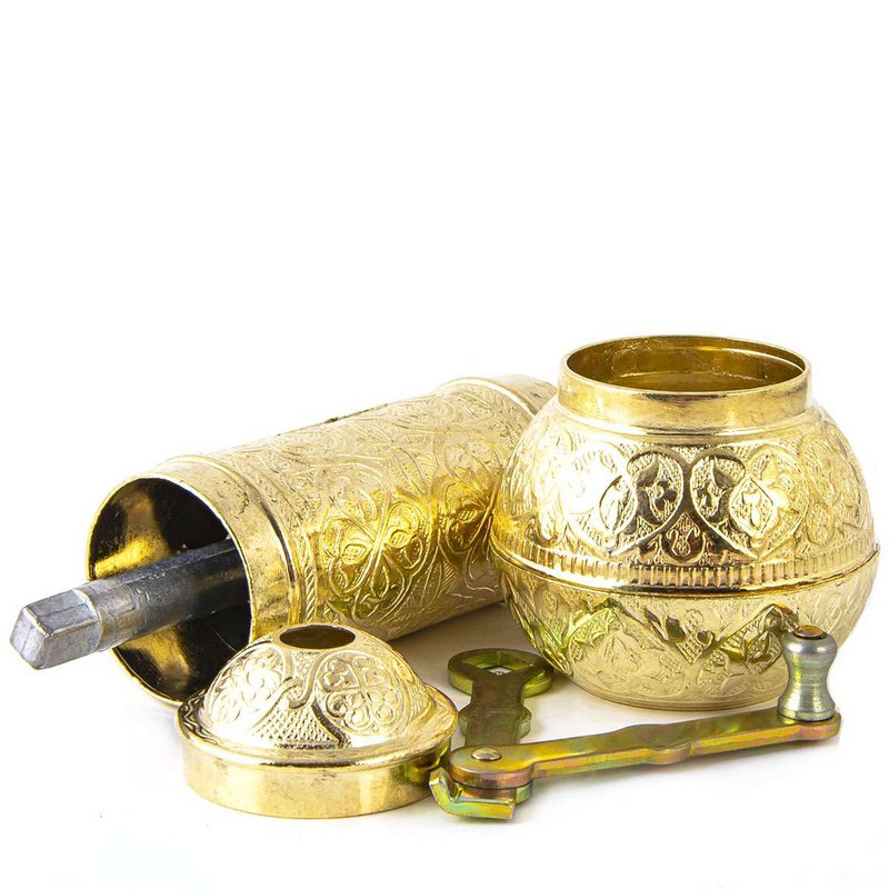 Metal Spice Mill - Gold - Large - 18 x 7 cm