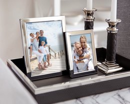 EDZARD set of 2 photo frames Salerno for photo 13 x 18 cm, noble silver-plated, tarnish-resistant