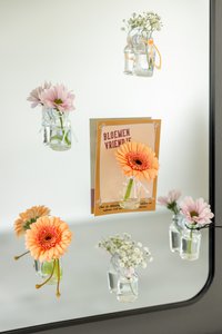 Blumenfreund - Glasvase mit Saugnapfbecher - Single