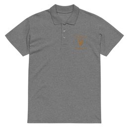 Self Love Premium piqué poloshirt met oudgouden borduursel