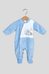 Bear in Autumn Velvet Babygrow 980B