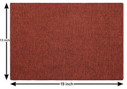 Placemats | Table Jute Polyester Blend Heat Orange | 30x46cm