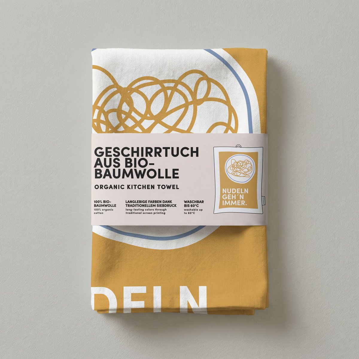 Geschirrtuch Bio Baumwolle - Nudeln - Nr. 5
