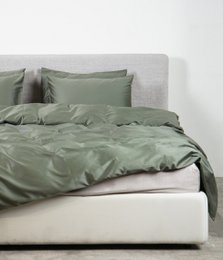 Set biancheria da letto in raso Solid Green Tree