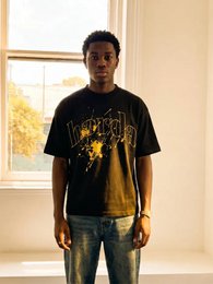T-shirt Nera Boxy Fit 200gsm "Per Certi Versi" Back Print | Horda® Lemon Skull