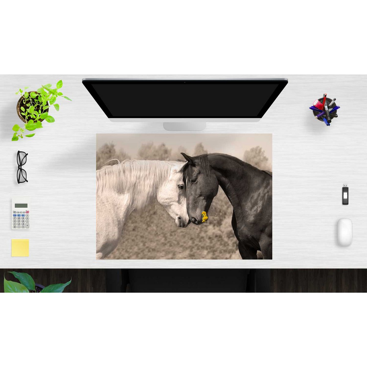 Loving horses - desk pad 70 x 50 cm