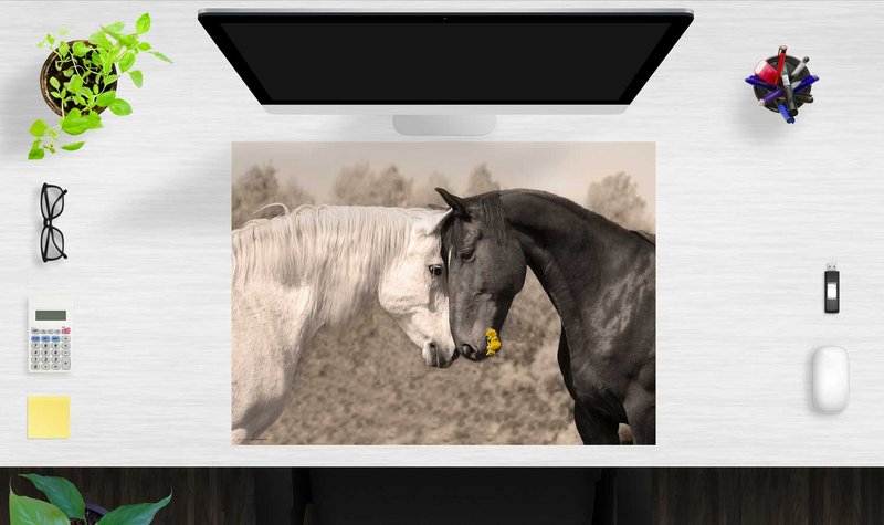 Loving horses - desk pad 70 x 50 cm
