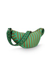 Freya Half Moon Cross Body Bag Stripe Green 34x10x16cm