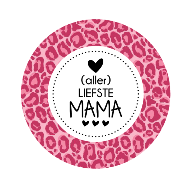 Lusterka ręczne mama pantera różowe