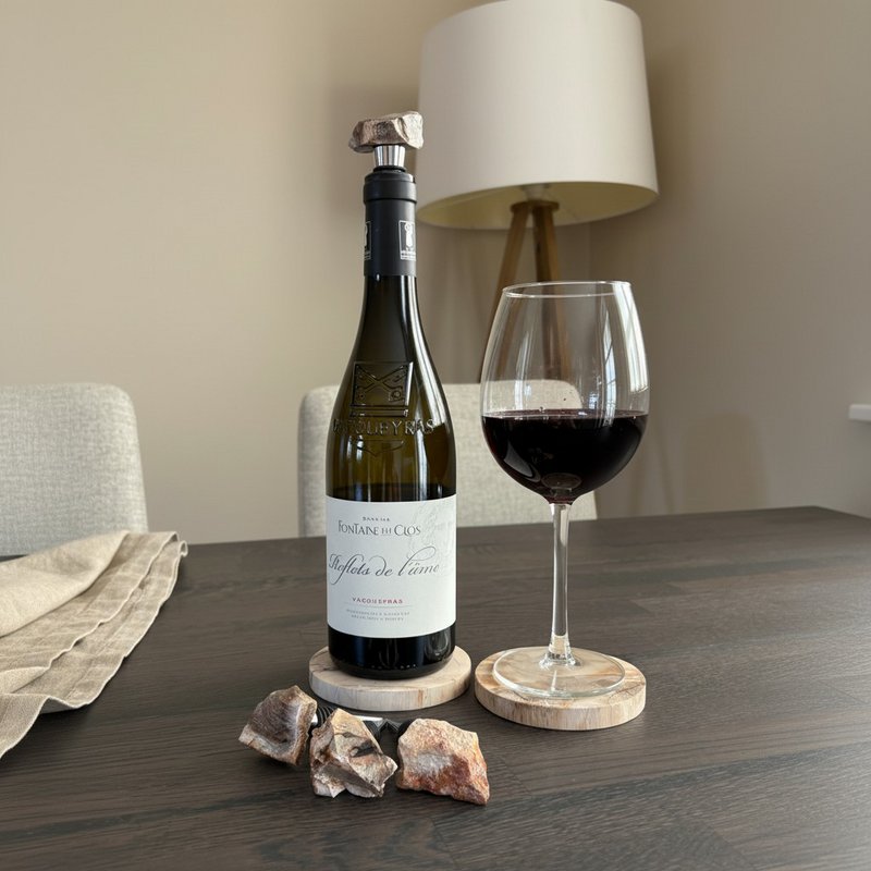 Bouchon à vin en bois pétrifié