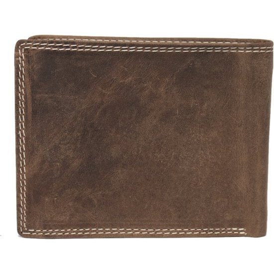 Portefeuille masculin - cuir cognac avec protection RFID et anti-skim