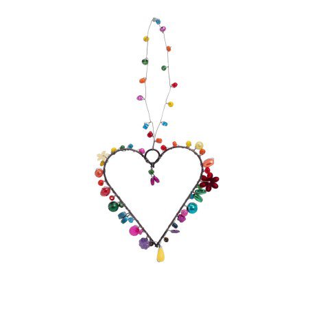 Decoratie Sparkle Heart 7 regenboog