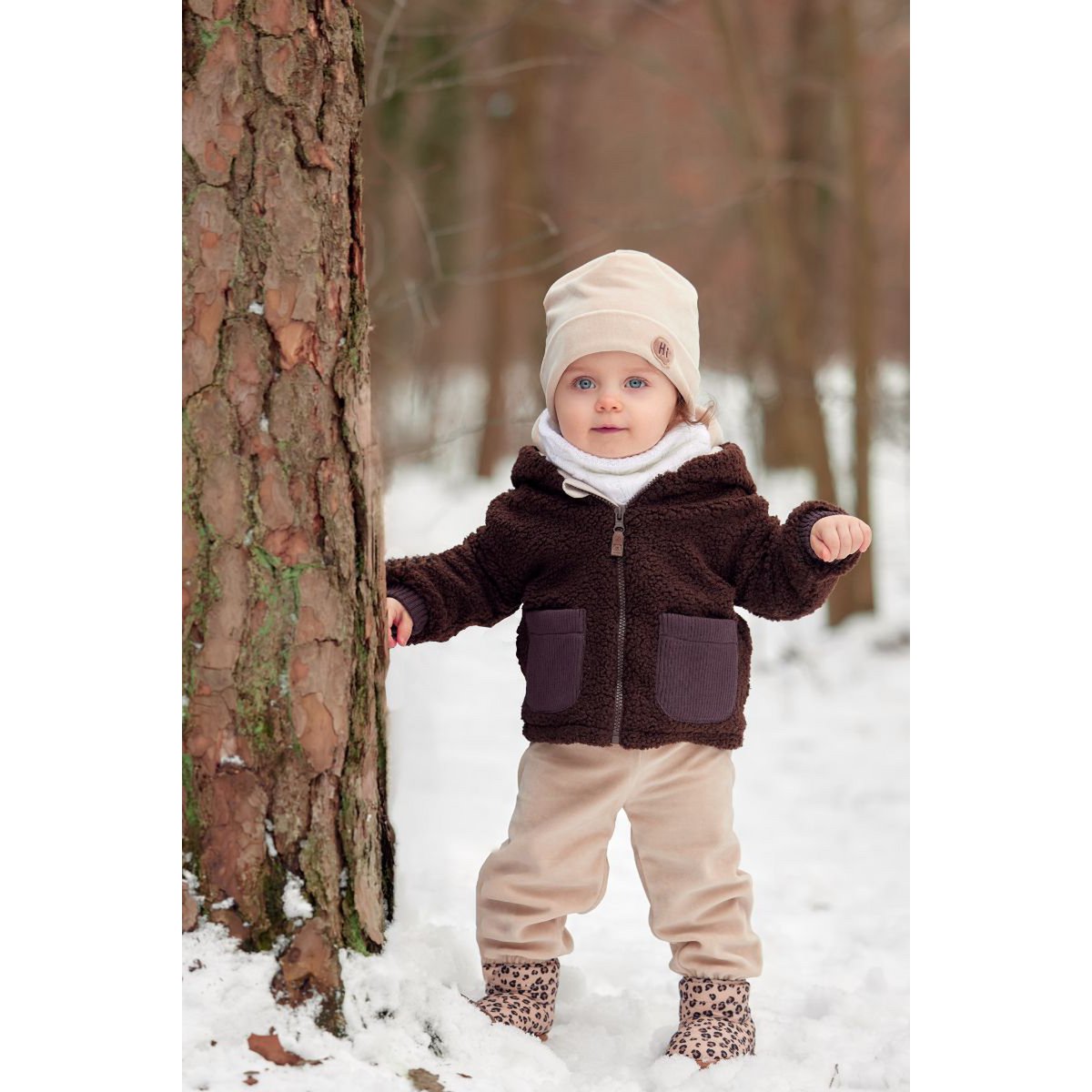 Giacca in peluche per bambini LEO BROWN