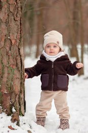 Giacca in peluche per bambini LEO BROWN