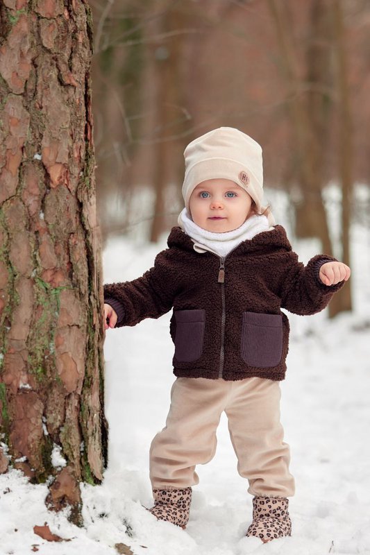Giacca in peluche per bambini LEO BROWN