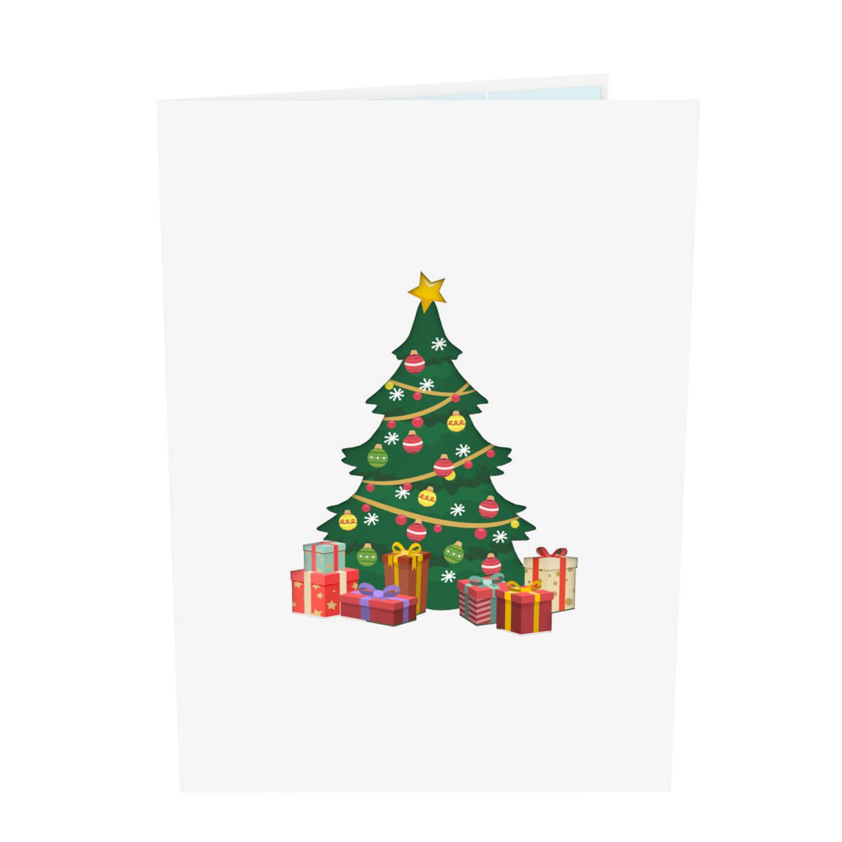 Biglietto pop-up con Babbo Natale e renne