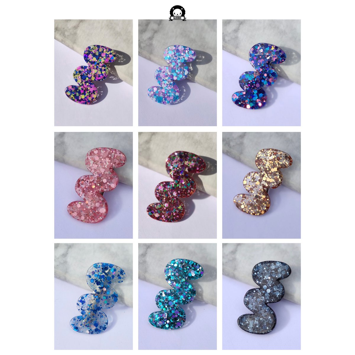 PACK DE MÉLANGE DE GLITTER SQUIGGLE - AVEC PRÉSENTOIR EN BOIS GRATUIT