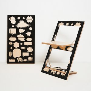 Fläpps Folding Chair - Trouble Bubble (Print on one side)