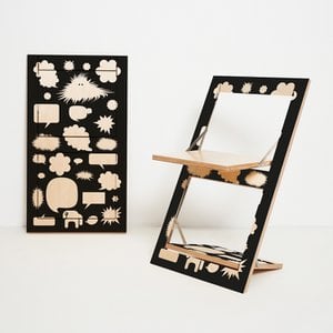 Fläpps Folding Chair - Trouble Bubble (Print on one side)