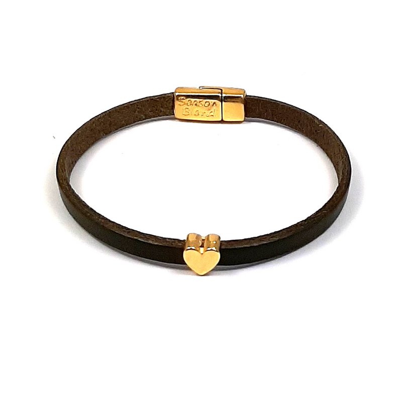 Cuore Semplice Spremere placcato oro 24K