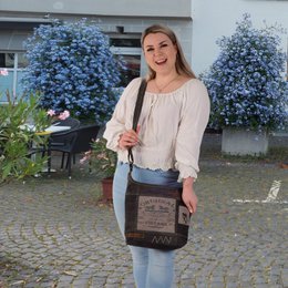 Sac hobo Sunsa. Sac pochette en coton tissé. Sac à bandoulière pour femme/fille avec poignée réglable. Grand sac en tissu léger avec fermeture zippée.