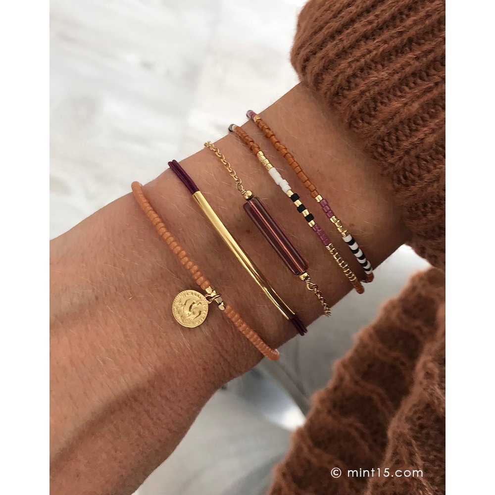 Juego de pulseras 'Caramelo y Berenjena'