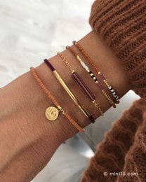Juego de pulseras 'Caramelo y Berenjena'