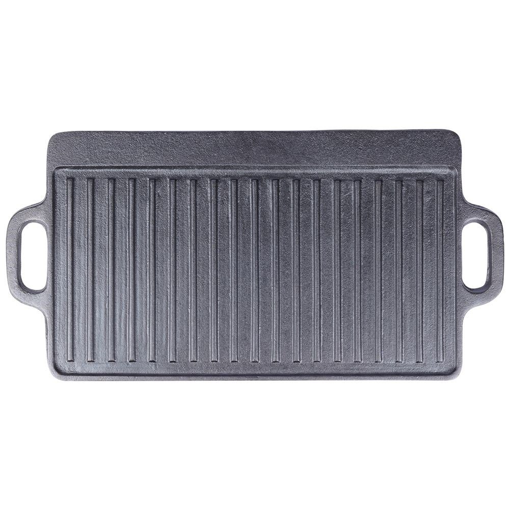 Grillplatte Gusseisen doppelseitige Litina 45,4x23 cm