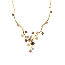  Irregular Enameled Geometric Necklace - SW24100A139
colors: blue, caffe
materials: enamel
style: geometric, irregular
shape: irregular, round
This irregular enameled geometric necklace features a unique and eye-catching design with a mix of blue and caffe enamel accents. The irregular shape and geometric patterns create a modern and stylish look that would complement a variety of outfits.