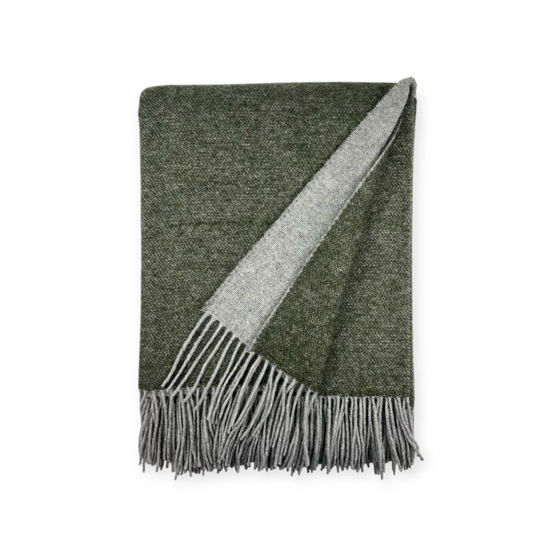 2 -seitige Plaids - 80% Merinowolle - extra weiche - lebendige Farben