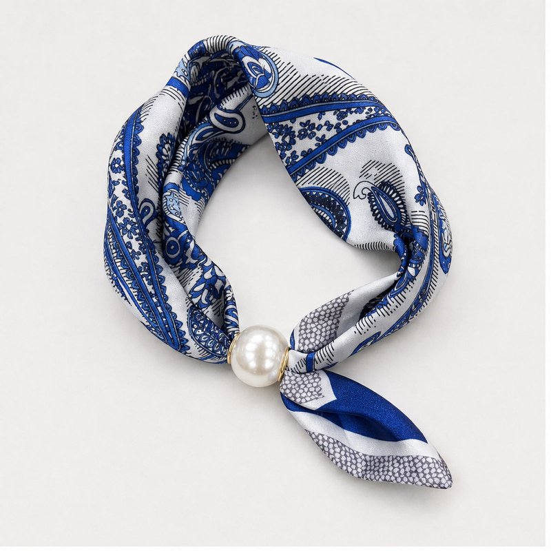 HS Parelsjaal Satijnprint Paisley - Meerdere Prints