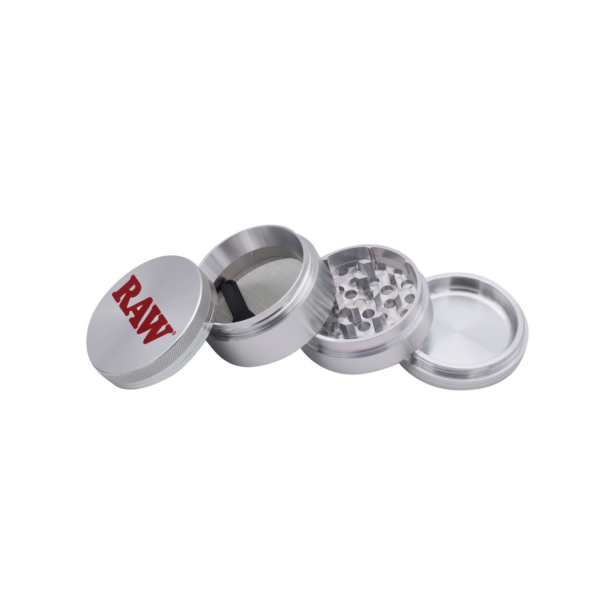 Aluminum grinder with 4 compartments