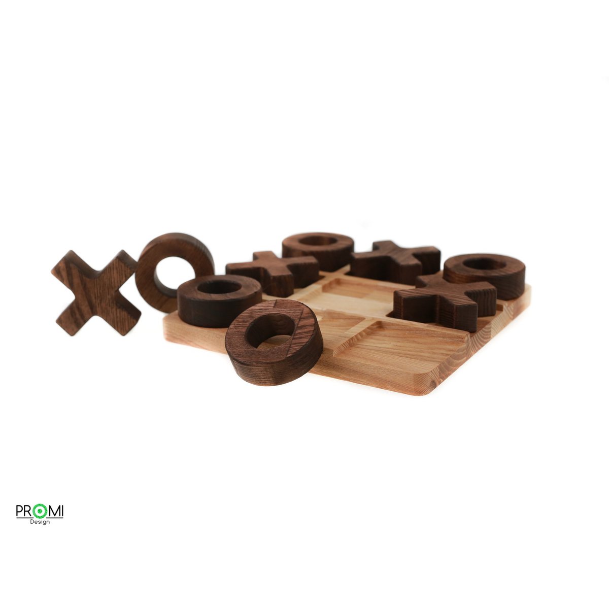 Wooden Tic Tac Toe game, Wood tic-tac-toe board game