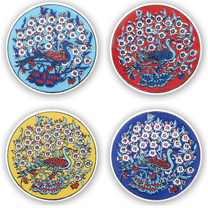 Ceramic Coasters for Drinks Set of 4 - 9cm