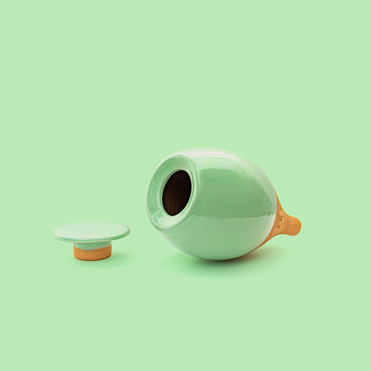 Pot auto-arrosant Olla - Lutoya Petit Vert - 20 cl