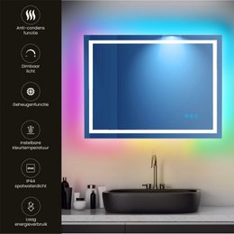RGB-spiegel Lumoire Matrix horizontaal 100 cm