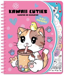 4-in-1-Aktivitätsbuch – Kawaii-Süße ausmalen, bekleben und dekorieren