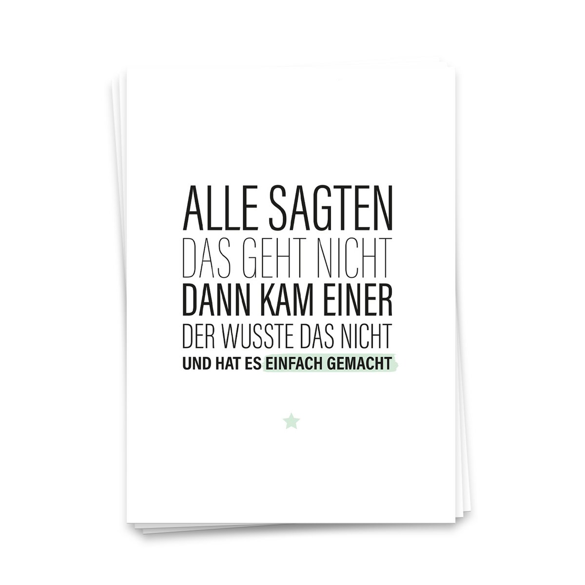 Alle sagten das geht nicht - Postkarte 10er Set