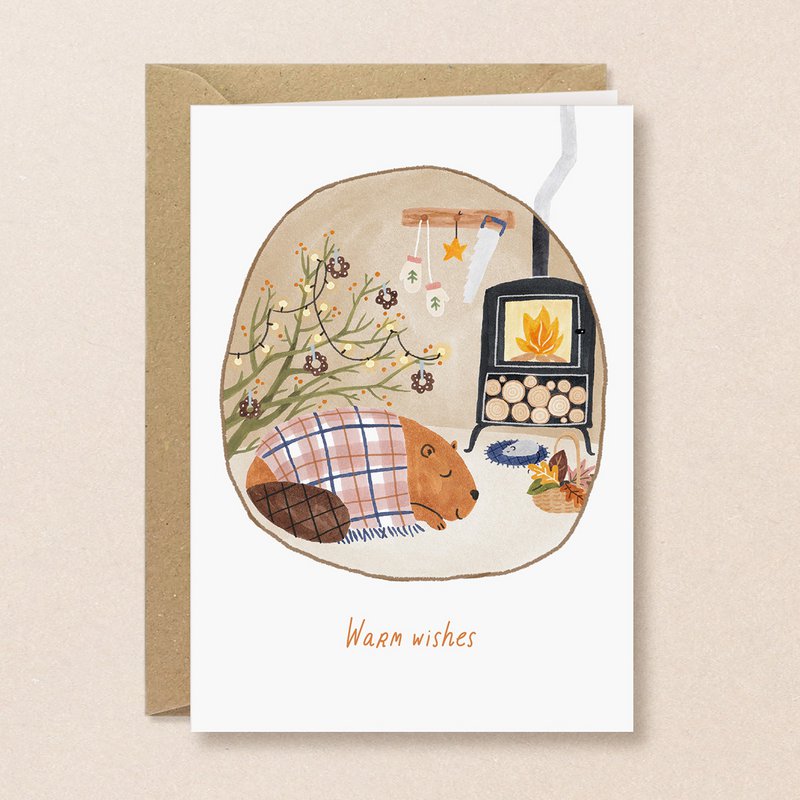 Carte de Noël | Castor | Résilience