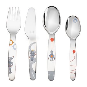 Rösle Kitchen - Children's cutlery Little robot set of 4 pieces assorti - Multicolor