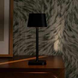 Ava zwarte oplaadbare tafellamp