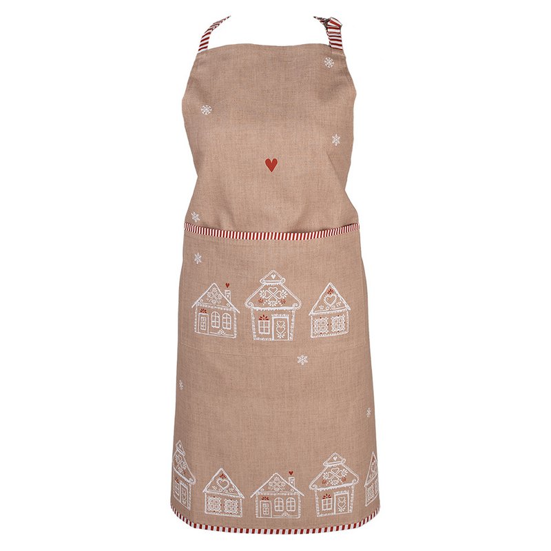 Keukenschort 70x85 cm Bruin Katoen Gingerbread house