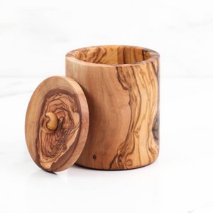 Artisan Olive Wood Spice Jar | A Guardian of Flavor